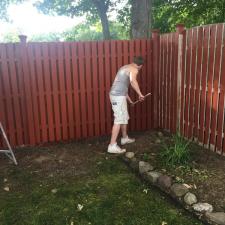 FP - Residential Exterior Cedar Fence Painting on Druid Hill Dr in Parsippany, NJ 4